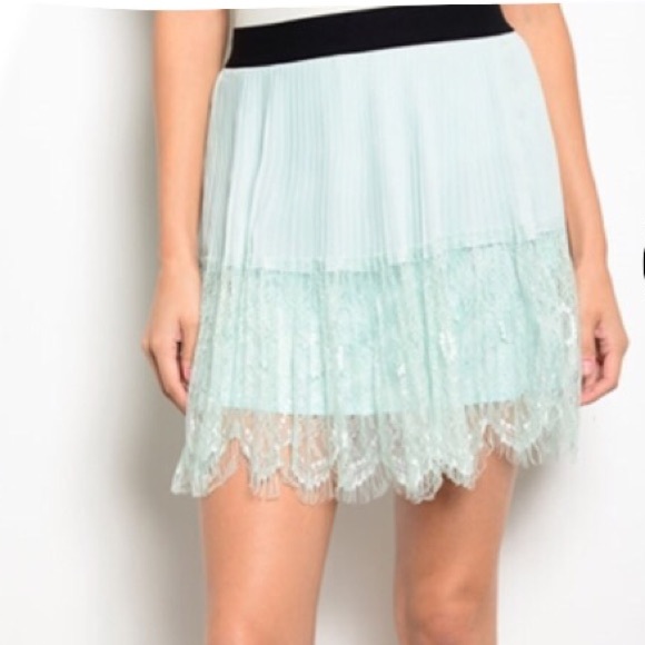 NEW💥! YORK mint and black midi skirt - Picture 2 of 6